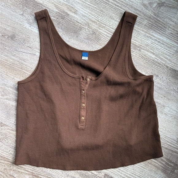 Old Navy Tops - Old Navy Brown Sleeveless Buttoned Women's Tank Top